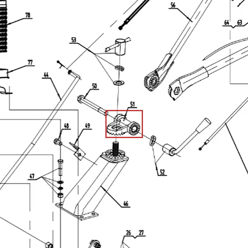 Placa prindere motocultor RURIS 918, pozitia 51 pe plansa