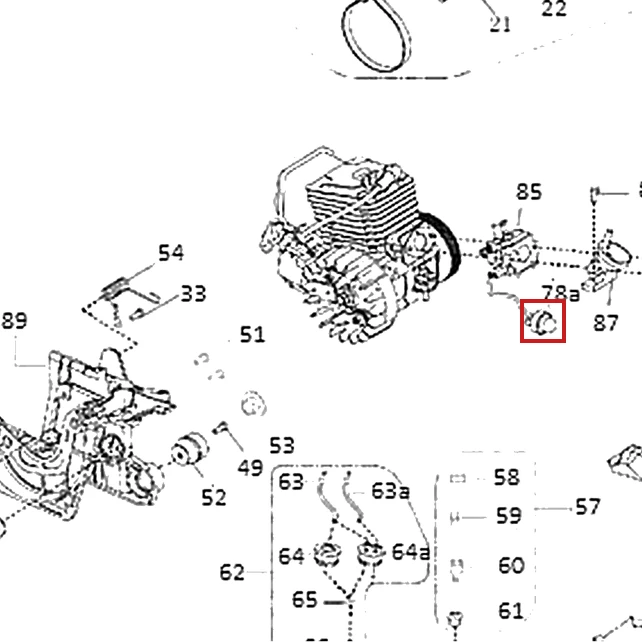 Pompa amorsare motoferastrau RURIS DAC 401S, pozitia 78a plansa 1