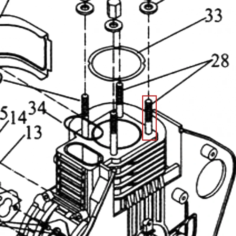 Prezon M8x79 motosapa RURIS 650/651KSD, pozitia 28 pe plansa