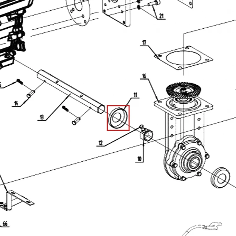 Protectie motocultor RURIS 918, pozitia 11 pe plansa
