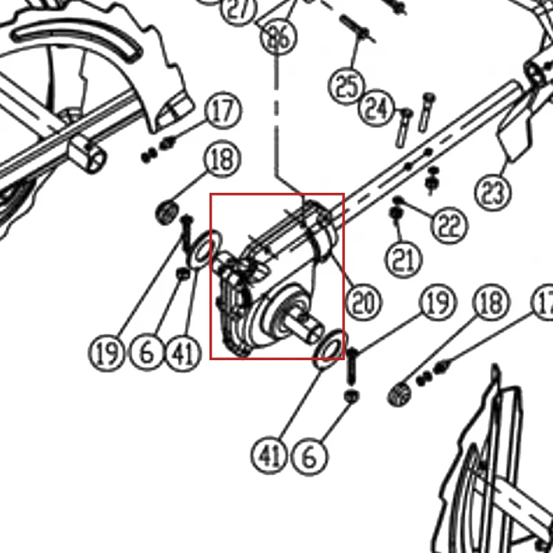 Reductor freza zapada RURIS Everest 804, pozitia 20 pe plansa