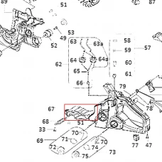 Rezervor motoferastrau RURIS DAC 401S, plansa 1 pozitia 67, cod ps401s-1-67
