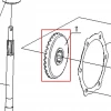 Roata dintata conica motosapa RURIS 650/651KSD, pozitia 11 pe plansa