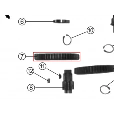Roata dintata motoburghiu RURIS TT10, pozitia 7, cod pstt10-2-7