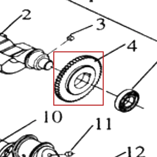 Roata dintata motosapa RURIS 650/651KSD, pozitia 4 pe plansa