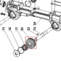 Roata dintata motosapa RURIS 5800R, pozitia 26, cod ps5800r-1-26