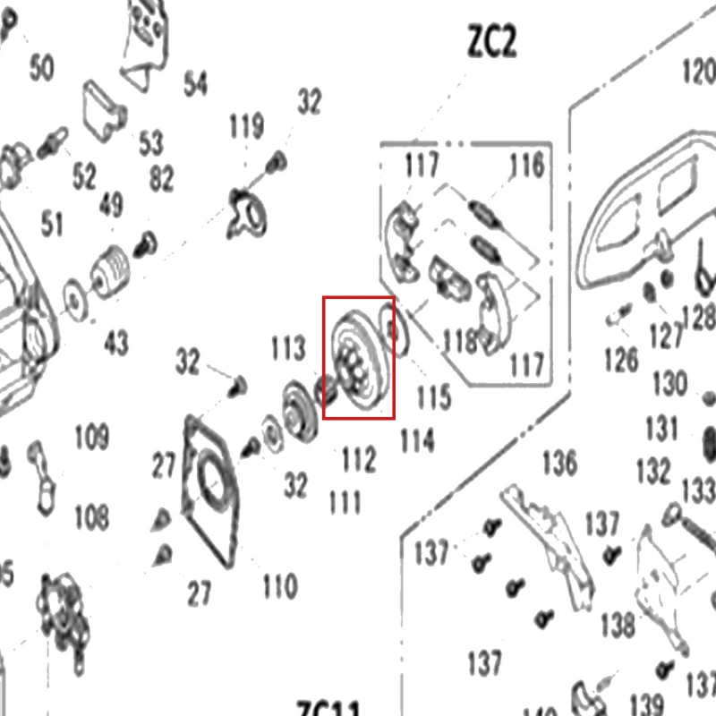 Roata lant motoferastrau RURIS 142, pozitia 114 pe plansa