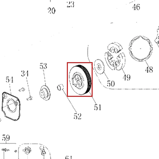 Roata lant motoferastrau RURIS DAC 401S, pozitia 51 plansa 2