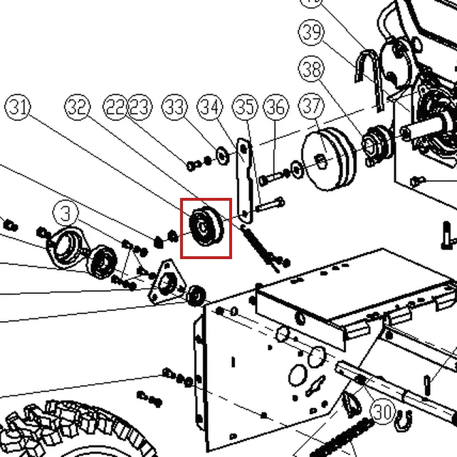 Rola intinzator RURIS Everest 603 freza zapada, pozitia 31 plansa 3