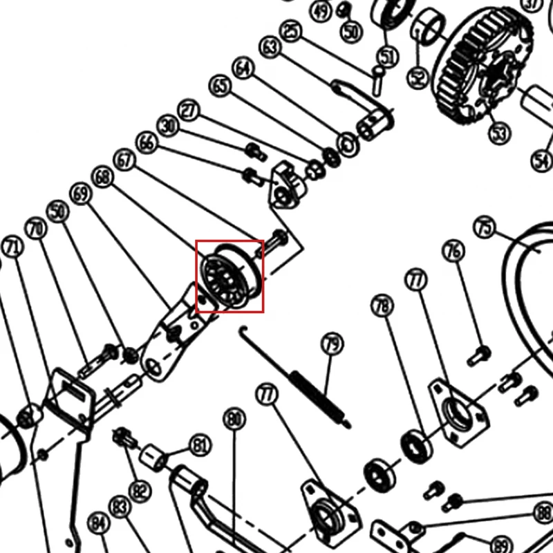 Rola intinzator freza zapada RURIS Everest 804, pozitia 68 pe plansa
