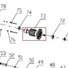 Rotor fierastrau electric DAC 316E, pozitia 73 pe plansa