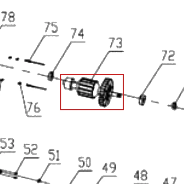 Rotor fierastrau electric DAC 322E, pozitia 73 pe plansa