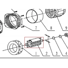 Rotor generator curent RURIS R-Power GE 5000, pozitia 2, cod psrp5000-2-2