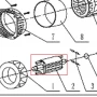 Rotor generator curent RURIS R-Power GE 5000, pozitia 2, cod psrp5000-2-2
