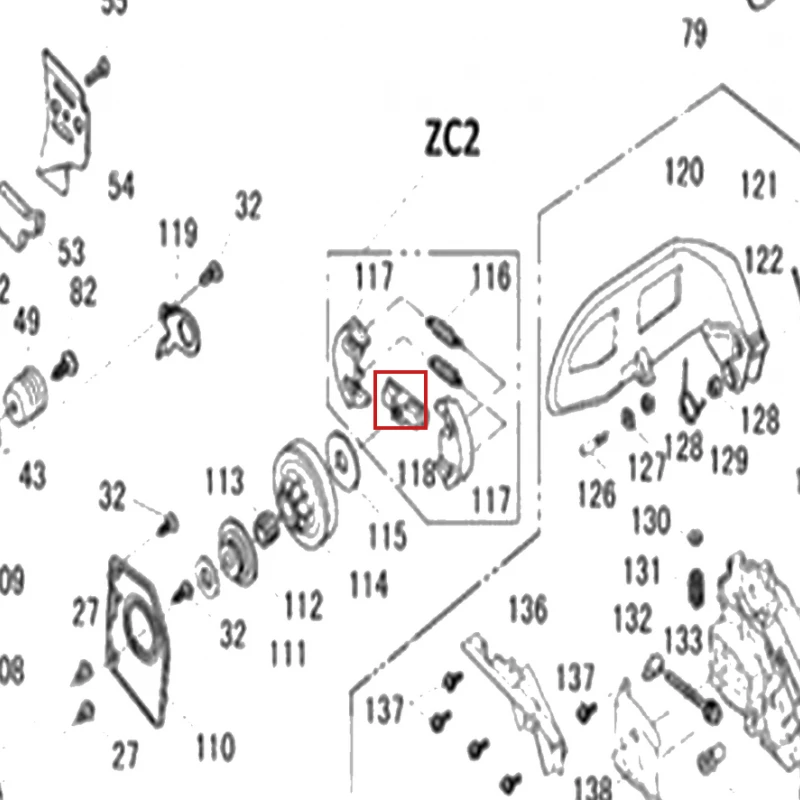 Rotor motoferastrau RURIS 142, pozitia 118 pe plansa