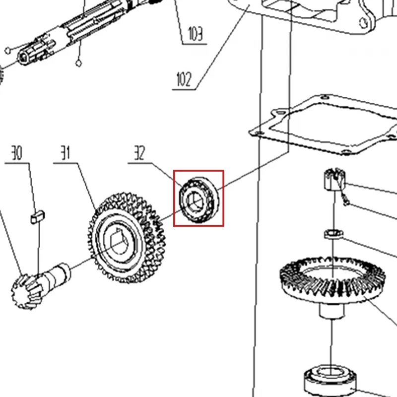 Rulment 30203 motosapa RURIS 650/651KSD, pozitia 32 pe plansa
