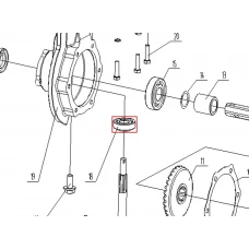 Rulment 30204 motosapa RURIS 650/651KSD, pozitia 18, cod ps650ksd-6-18