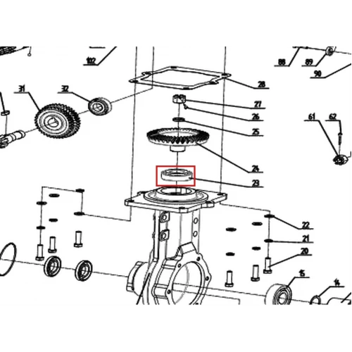 Rulment 30204 RURIS 731FR motosapatoare, piesa motocultor, plansa 2 pozitia 23, cod ps731fr.2024-2-23