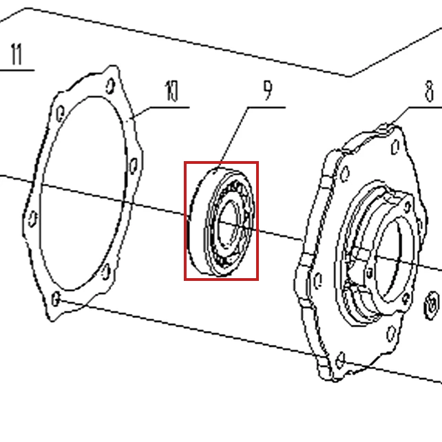 Rulment 30305 motosapa RURIS 650/651KSD, pozitia 9 pe plansa