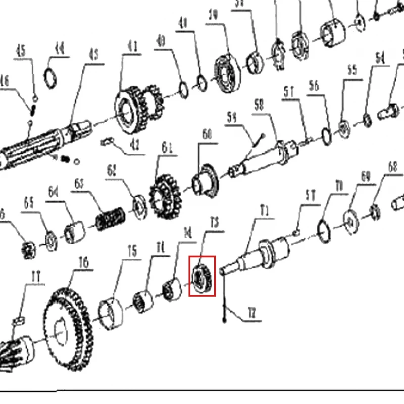 Rulment 51104 motosapa RURIS 1001KSD, pozitia 73 pe plansa