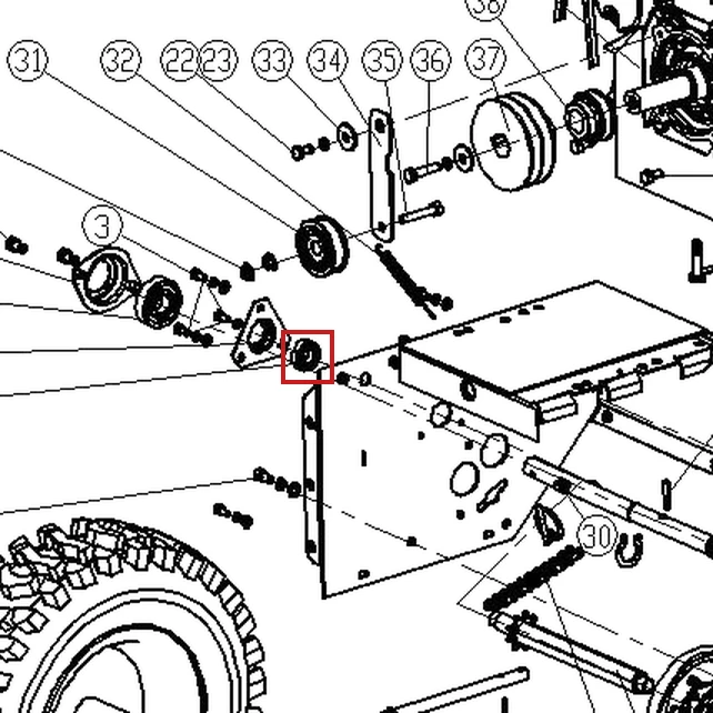 Rulment 6002-2RZ RURIS Everest 603 freza zapada, pozitia 25 plansa 3