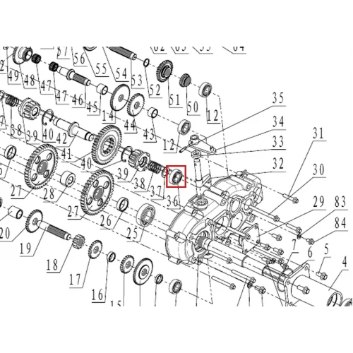 Rulment 6004 RURIS RXD 1700 masina defrisat, piesa RXD1700, plansa 2 pozitia 36, cod psrxd1700-2-36
