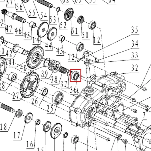 Rulment 6004 RURIS RXD 1700 masina defrisat, pozitia 36 plansa 2