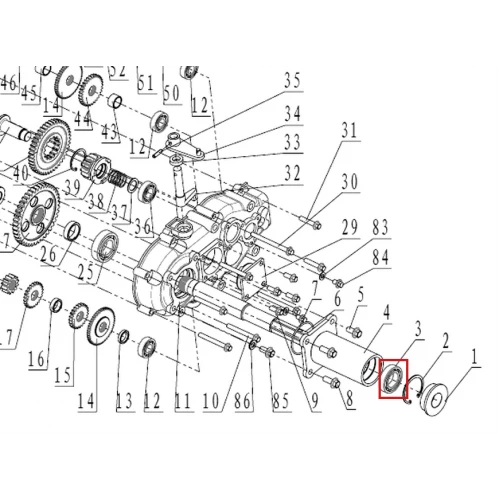 Rulment 6006 RURIS RXD 1700 masina defrisat, piesa RXD1700, plansa 2 pozitia 3, cod psrxd1700-2-3