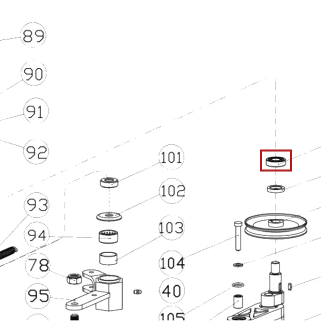 Rulment 61904-2Z RURIS DAC 777K motocositoare, pozitia 110 plansa 4 a masinii