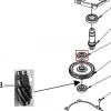 Rulment 6201-2RS motoburghiu RURIS TT14, pozitia 7 pe plansa