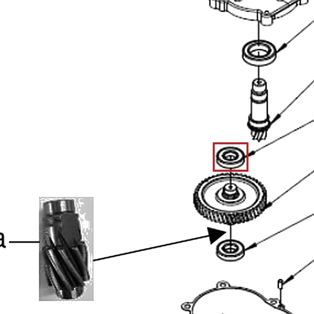 Rulment 6201-2RS motoburghiu RURIS TT14, pozitia 7 pe plansa