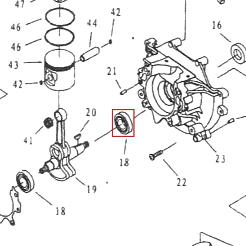 Rulment 6201 motoburghiu RURIS TT10, pozitia 18 pe plansa