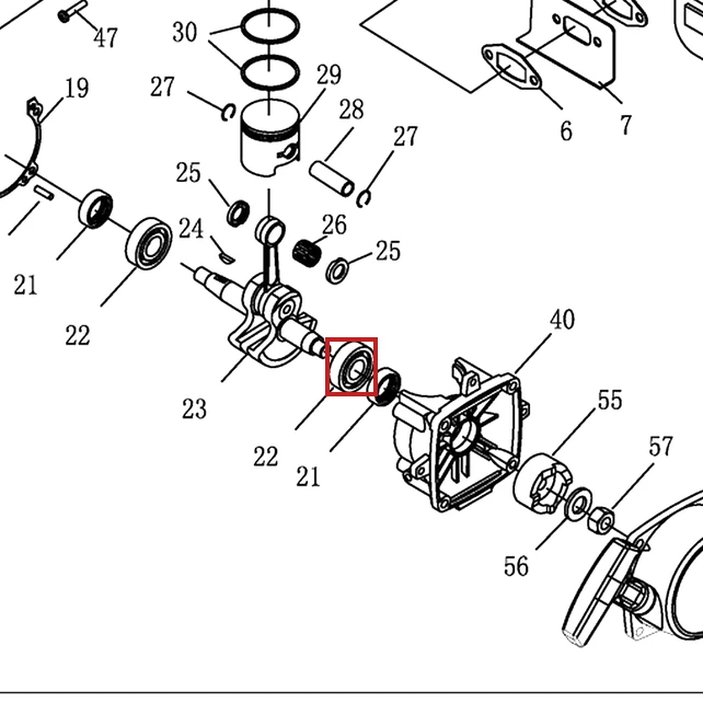 Rulment 6202 atomizor RURIS A103, pozitia 22 plansa 1