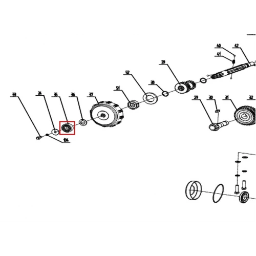 Rulment 6202 RURIS 731FR motosapatoare, piesa motocultor, plansa 2 pozitia 35, cod ps731fr.2024-2-35