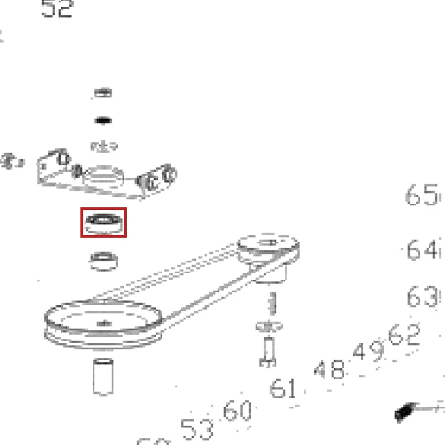 Rulment 6203-RS RURIS DAC 777K motocositoare, pozitia 55 plansa 3 a masinii