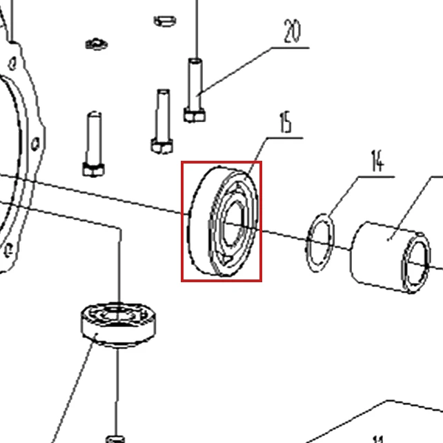 Rulment 6305 motosapa RURIS 650/651KSD, pozitia 15 pe plansa
