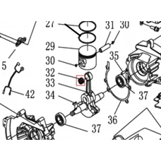 Rulment ace motoburghiu RURIS TT14, pozitia 32, cod pstt14-1-32
