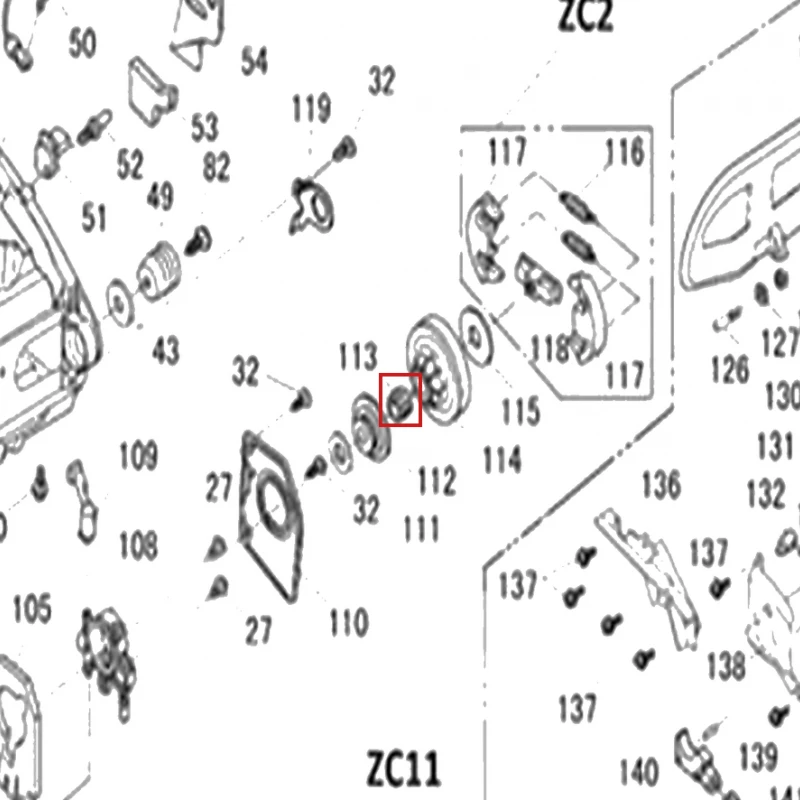 Rulment ace motoferastrau RURIS 142, pozitia 113 pe plansa