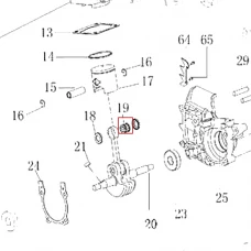 Rulment ace motoferastrau RURIS DAC 401S, plansa 2 pozitia 19, cod ps401s-2-19