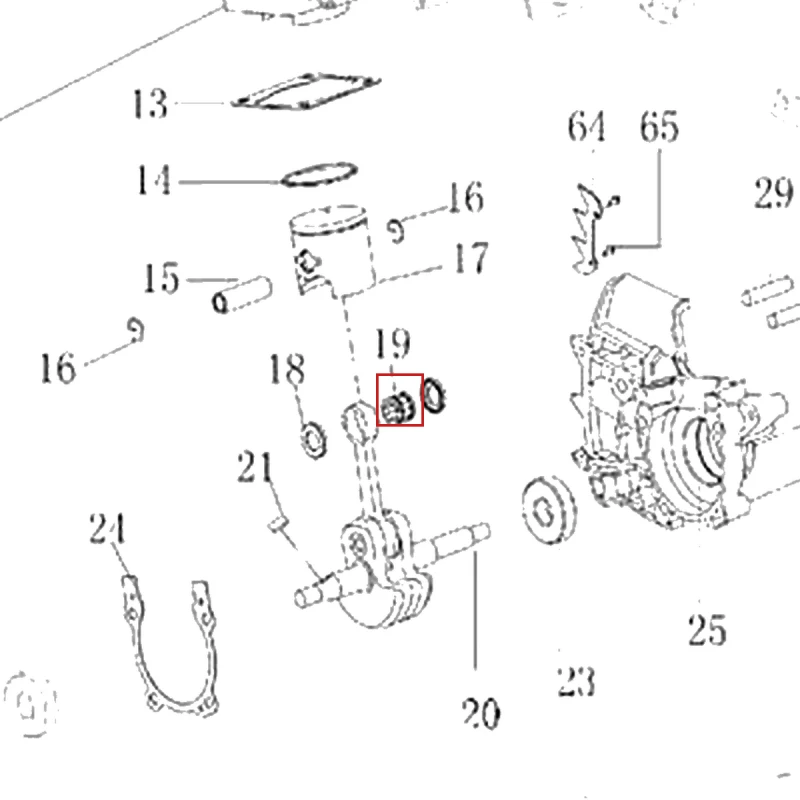 Rulment ace motoferastrau RURIS DAC 401S, pozitia 19 plansa 2