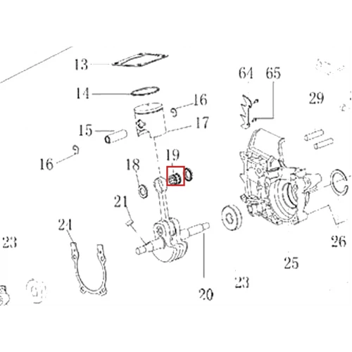 Rulment ace motoferastrau RURIS DAC 401S, plansa 2 pozitia 19, cod ps401s-2-19