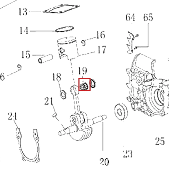 Rulment ace motoferastrau RURIS DAC 401S, pozitia 19 plansa 2