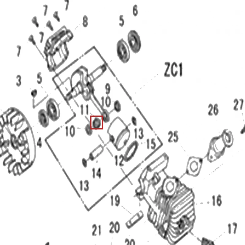 Rulment ace motoferastrau RURIS 142, pozitia 11 pe plansa