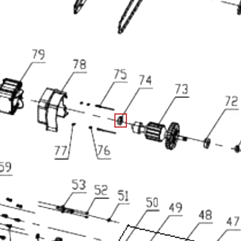 Rulment fierastrau electric DAC 316E/322E, pozitia 74 pe plansa