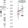 Rulment HK1516 RURIS DAC 777K motocositoare, pozitia 107 plansa 4 a masinii