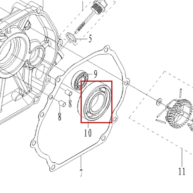 Rulment RURIS RXD 1700 masina defrisat, pozitia 10 plansa 11