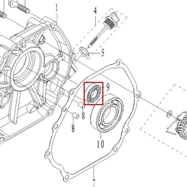 Rulment RURIS RXD 1700 masina defrisat, pozitia 9 plansa 11
