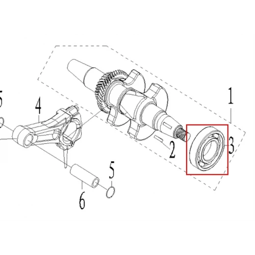 Rulment 6206 RURIS RXD 1700 masina defrisat, piesa RXD1700, plansa 12 pozitia 3, cod psrxd1700-12-3