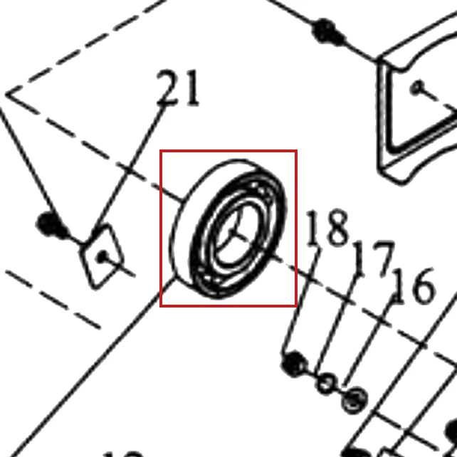 Rulment motosapa RURIS 650/651KSD, pozitia 19 pe plansa