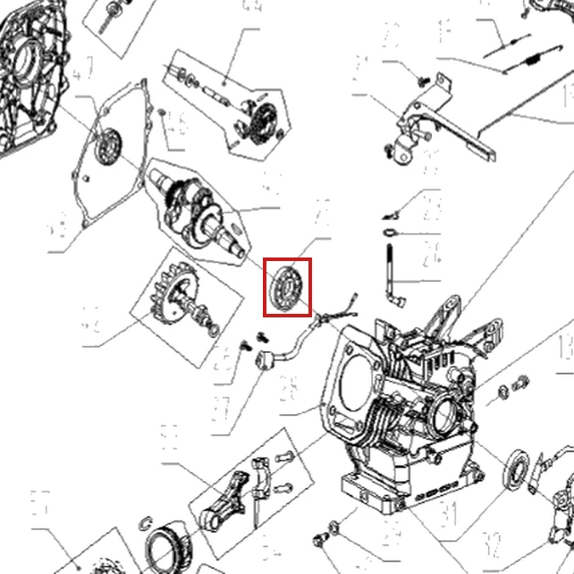 Rulment RURIS 731FR motosapatoare, pozitia 25 plansa 5